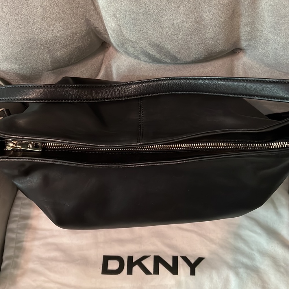 DKNY Black Leather Shoulder Bag - Picture 6 of 10